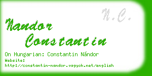 nandor constantin business card