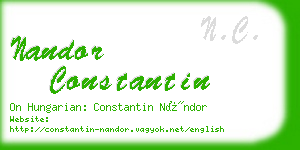 nandor constantin business card
